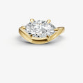 Marquise Curved Band Solitaire Engagement Ring