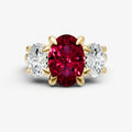 Ruby Oval Trellis Gemstone Engagement Ring