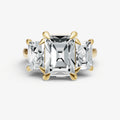 Radiant Trellis Three-Stone Engagement Ring with 0.80ct Side Stones