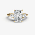 Radiant Engagement Ring with Round Side Diamonds