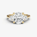 Round Engagement Ring with Round Side Diamonds