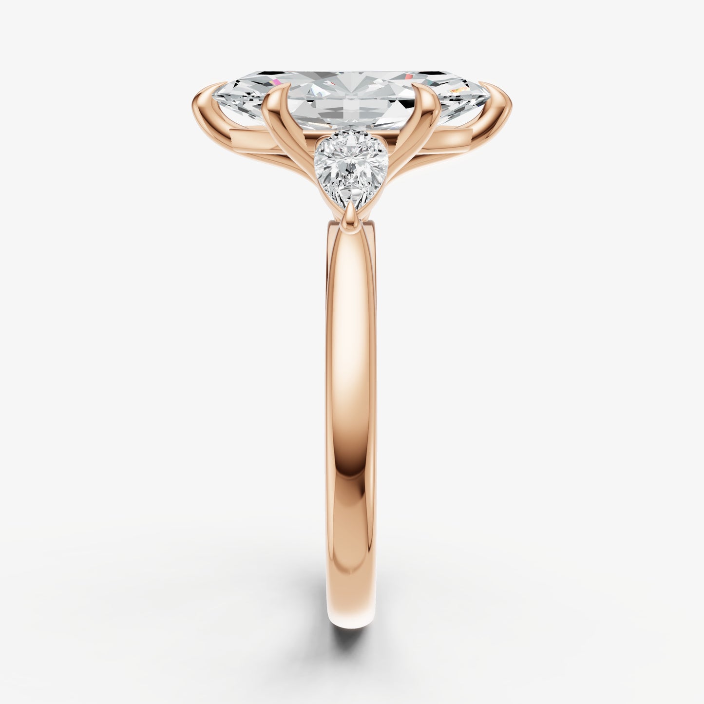 Marquise Engagement Ring with Pear Side Diamonds