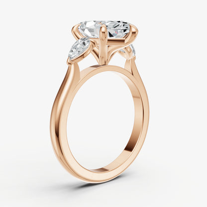 Marquise Engagement Ring with Pear Side Diamonds