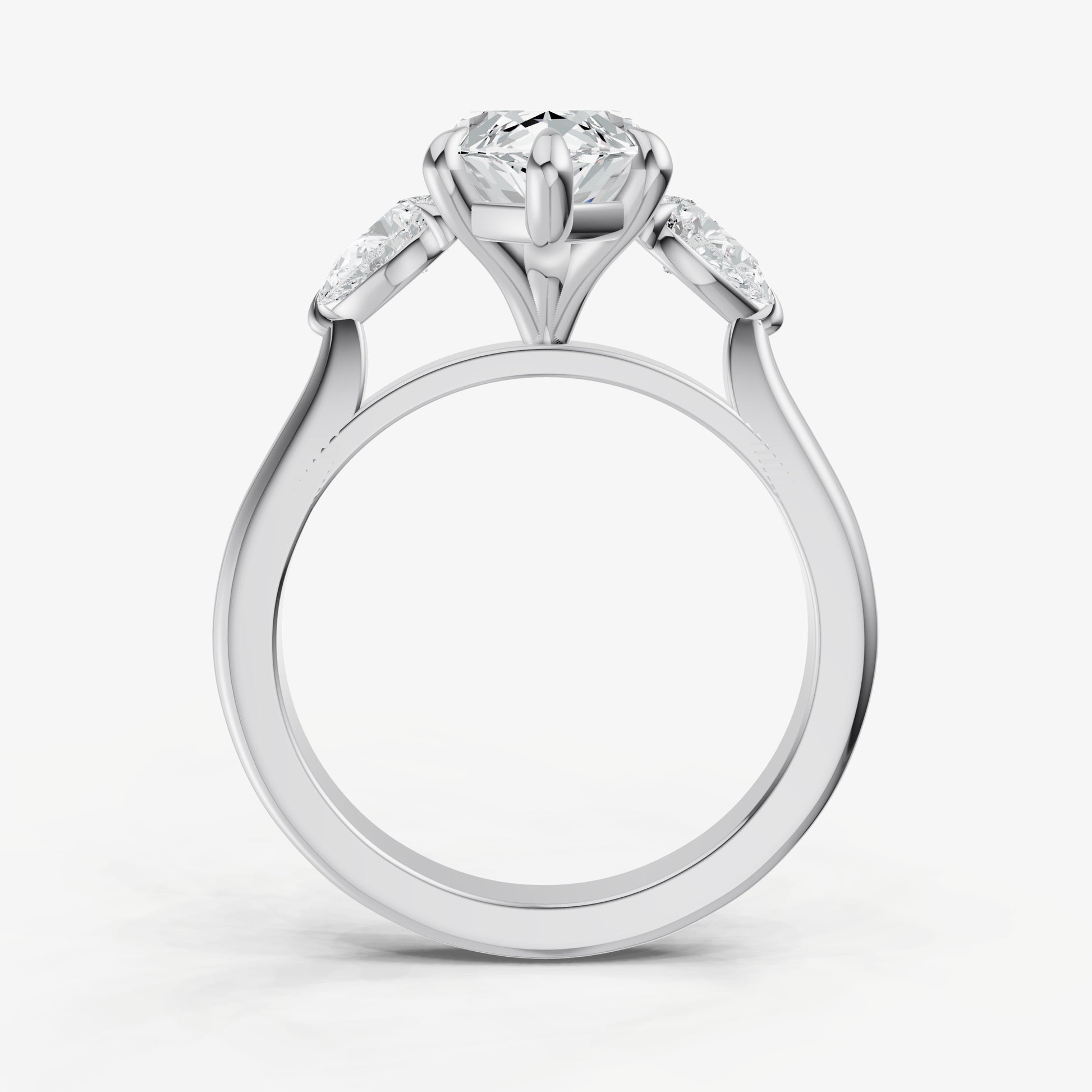 Marquise Engagement Ring with Pear Side Diamonds