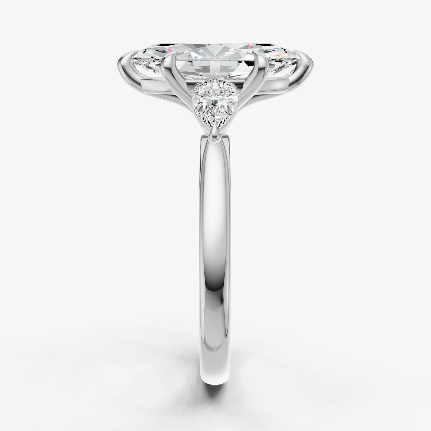Marquise Engagement Ring with Pear Side Diamonds