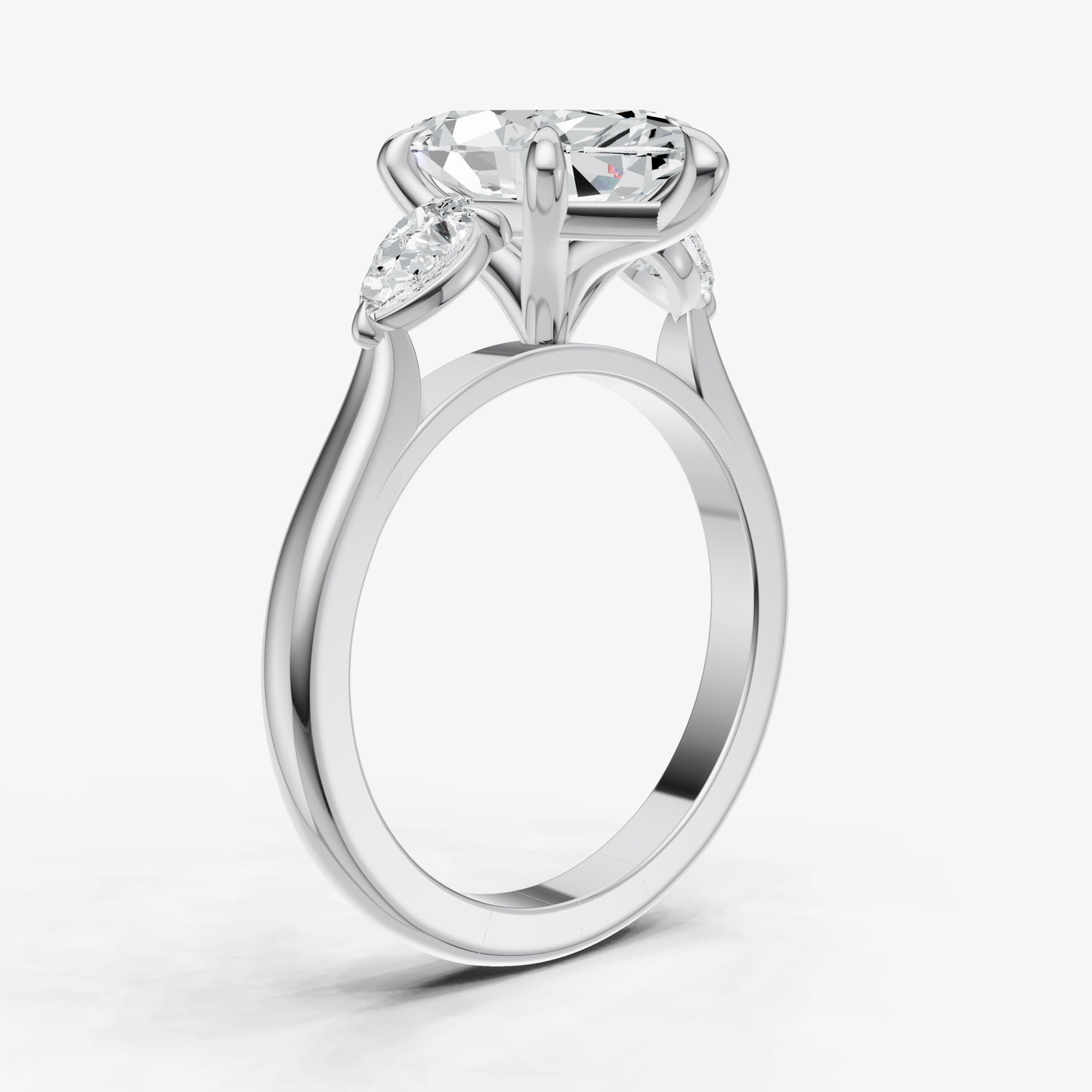 Marquise Engagement Ring with Pear Side Diamonds