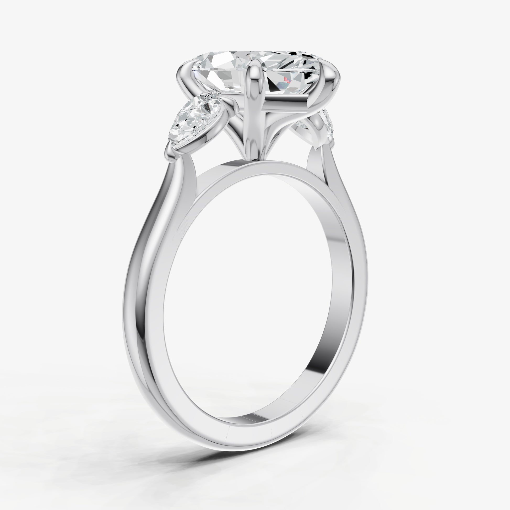 Marquise Engagement Ring with Pear Side Diamonds