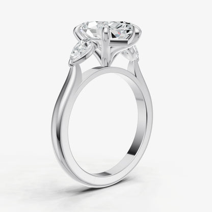 Marquise Engagement Ring with Pear Side Diamonds