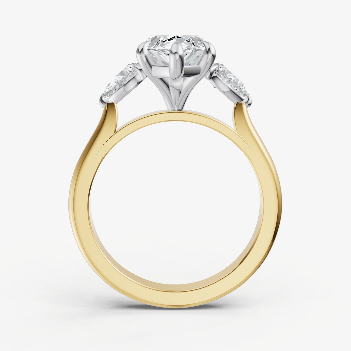 Marquise Engagement Ring with Pear Side Diamonds