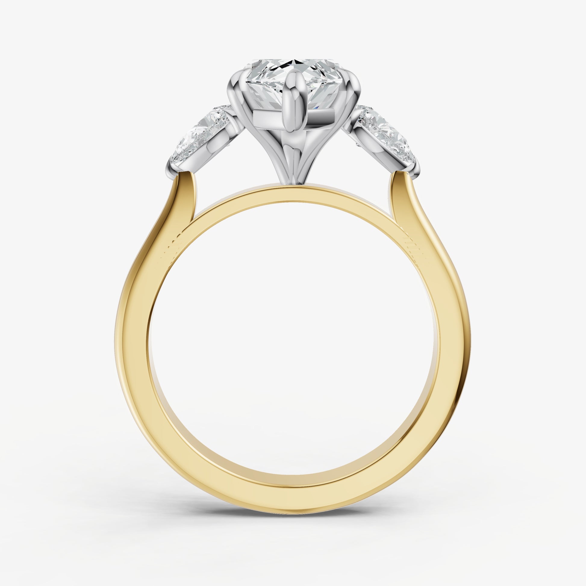 Marquise Engagement Ring with Pear Side Diamonds