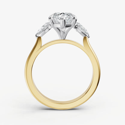 Marquise Engagement Ring with Pear Side Diamonds