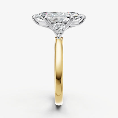 Marquise Engagement Ring with Pear Side Diamonds