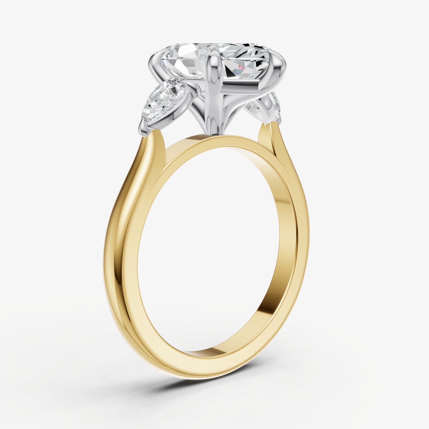 Marquise Engagement Ring with Pear Side Diamonds