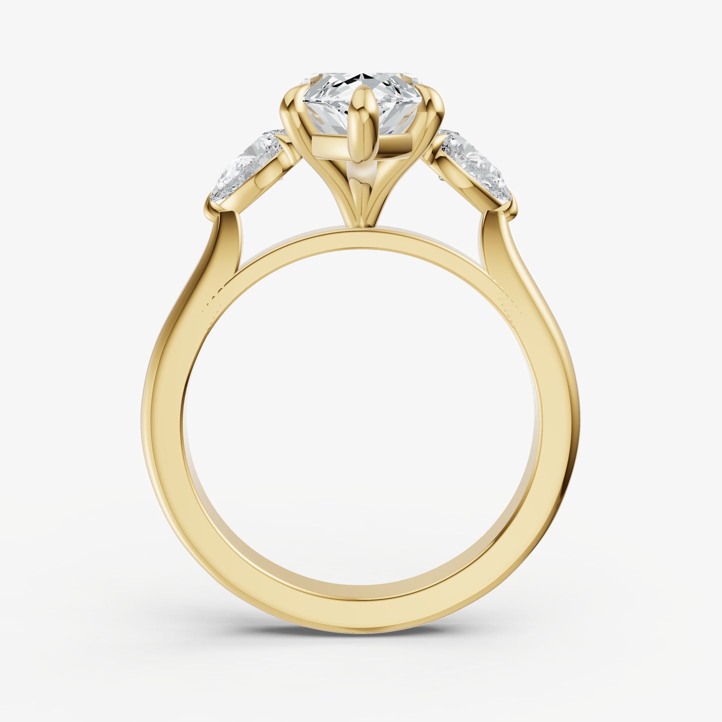 Marquise Engagement Ring with Pear Side Diamonds