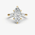 Marquise Engagement Ring with Pear Side Diamonds