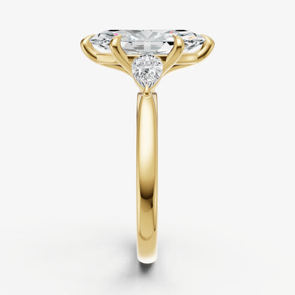Marquise Engagement Ring with Pear Side Diamonds
