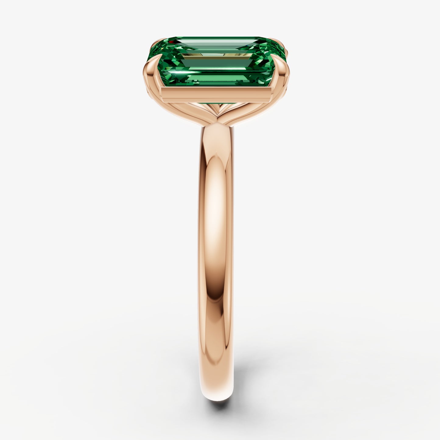 Emerald Toi et Moi Gemstone Engagement Ring