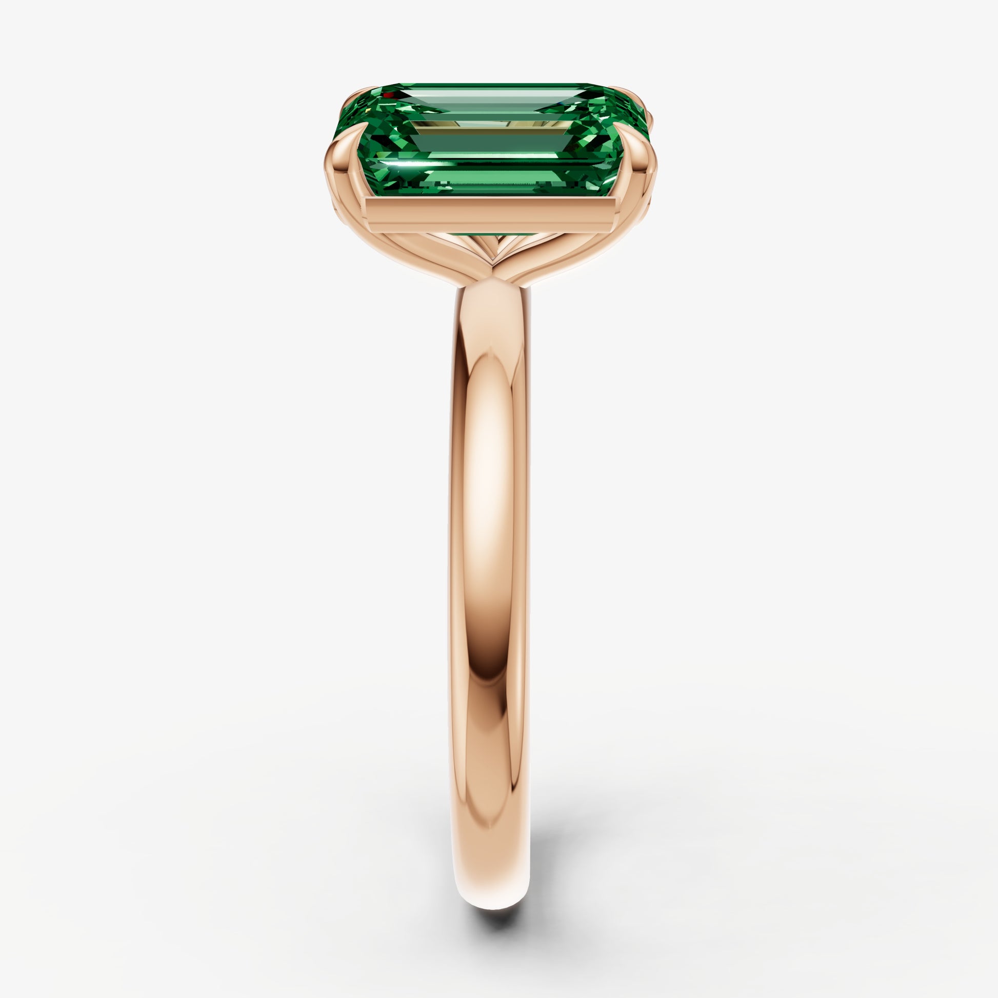 Emerald Toi et Moi Gemstone Engagement Ring