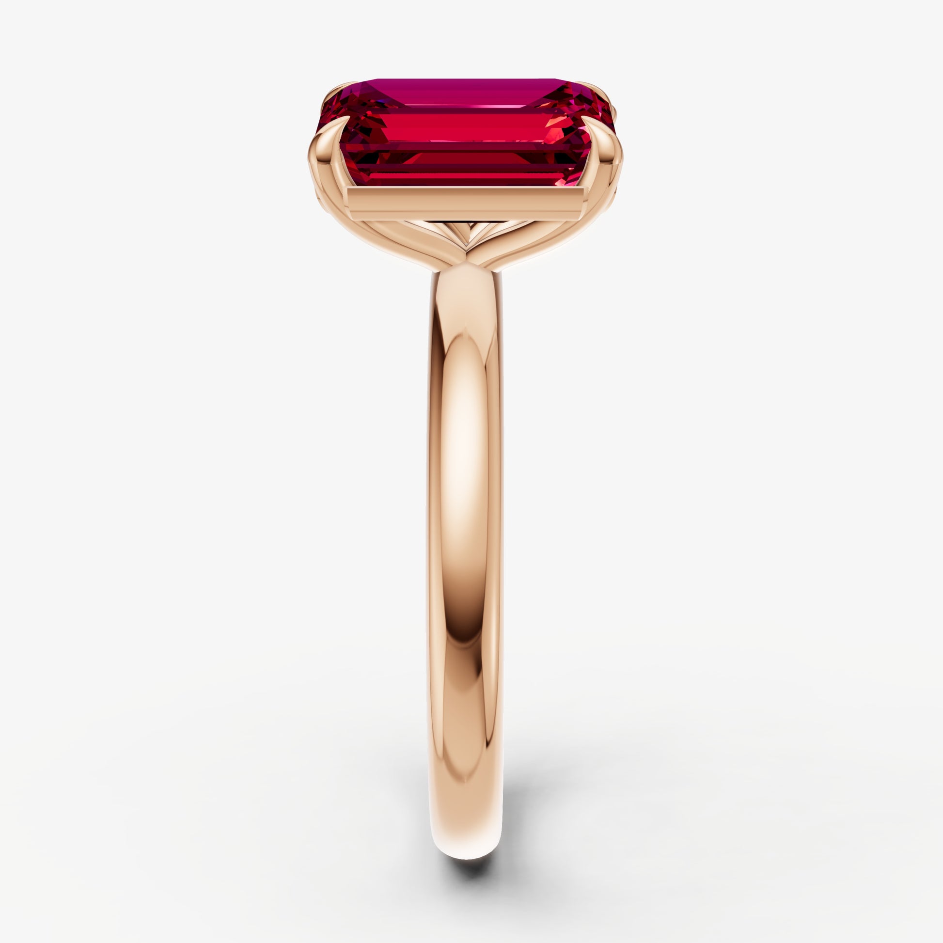 Ruby Toi et Moi Gemstone Engagement Ring