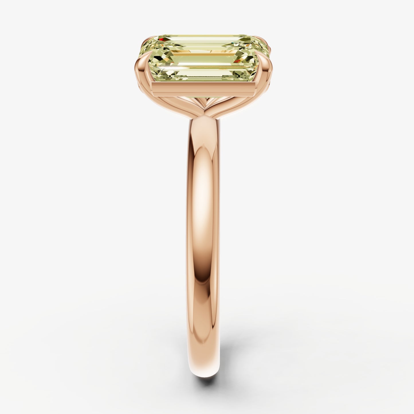 Yellow Diamond Toi et Moi Gemstone Engagement Ring