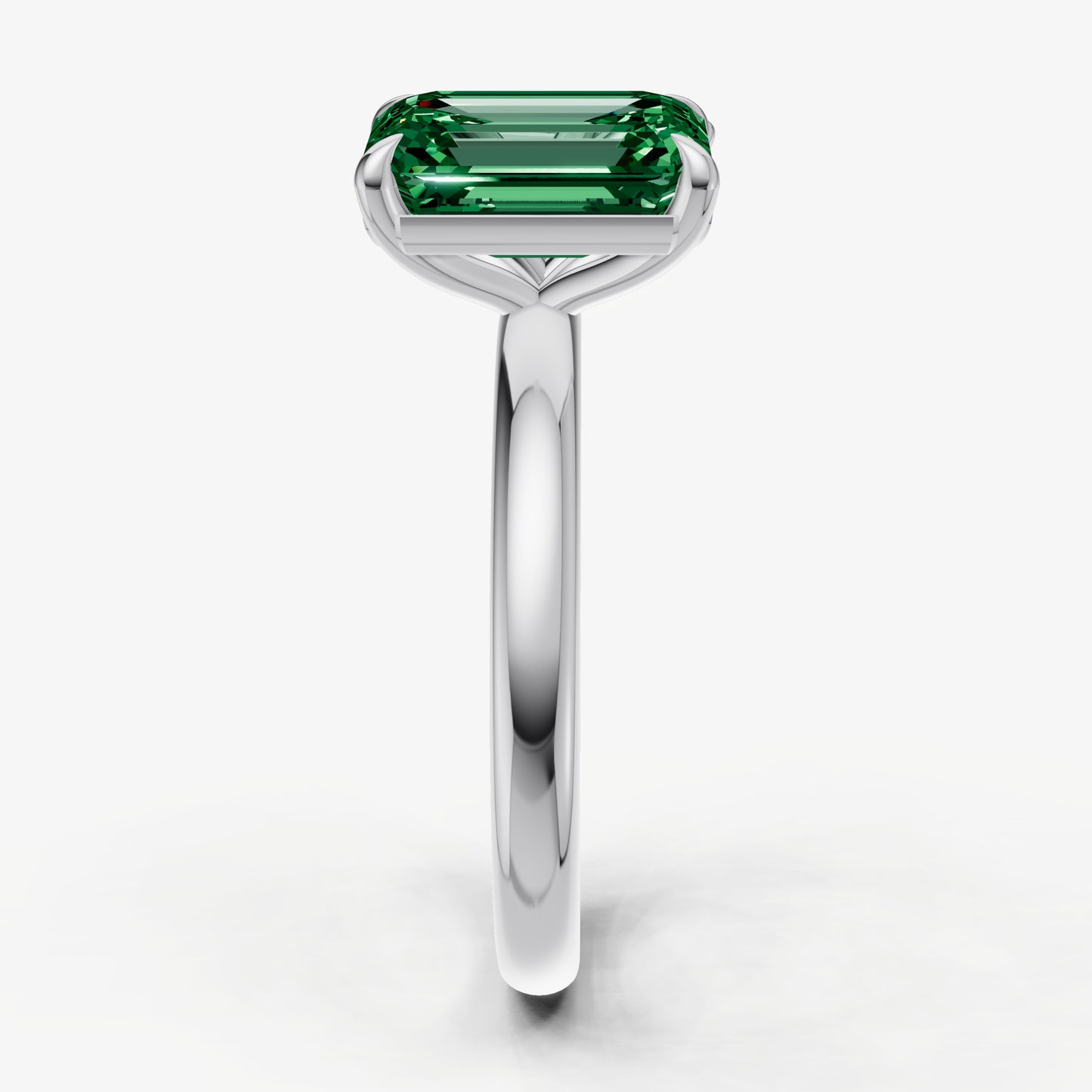 Emerald Toi et Moi Gemstone Engagement Ring