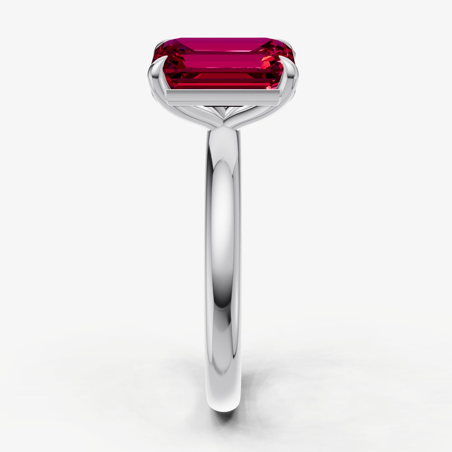Ruby Toi et Moi Gemstone Engagement Ring