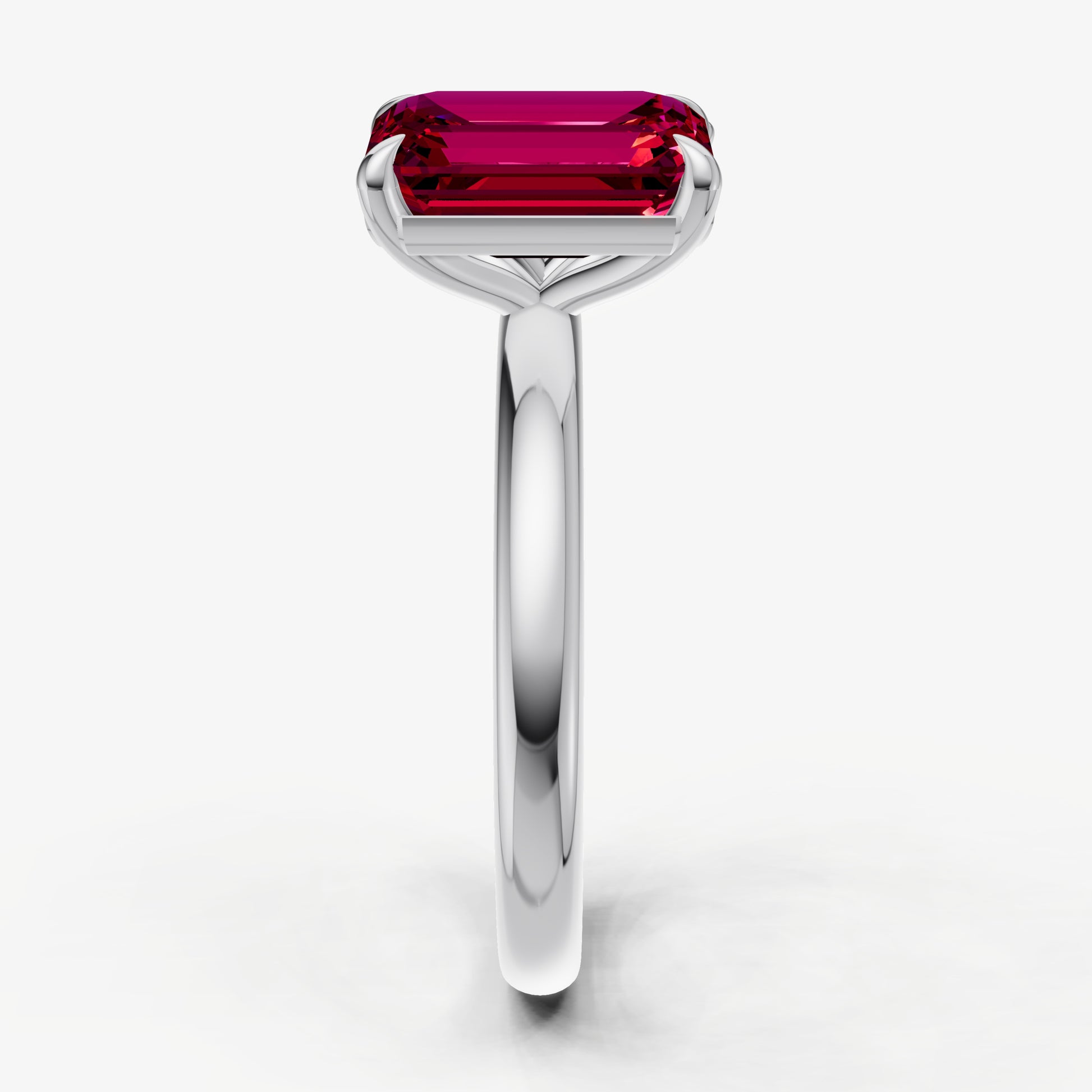 Ruby Toi et Moi Gemstone Engagement Ring