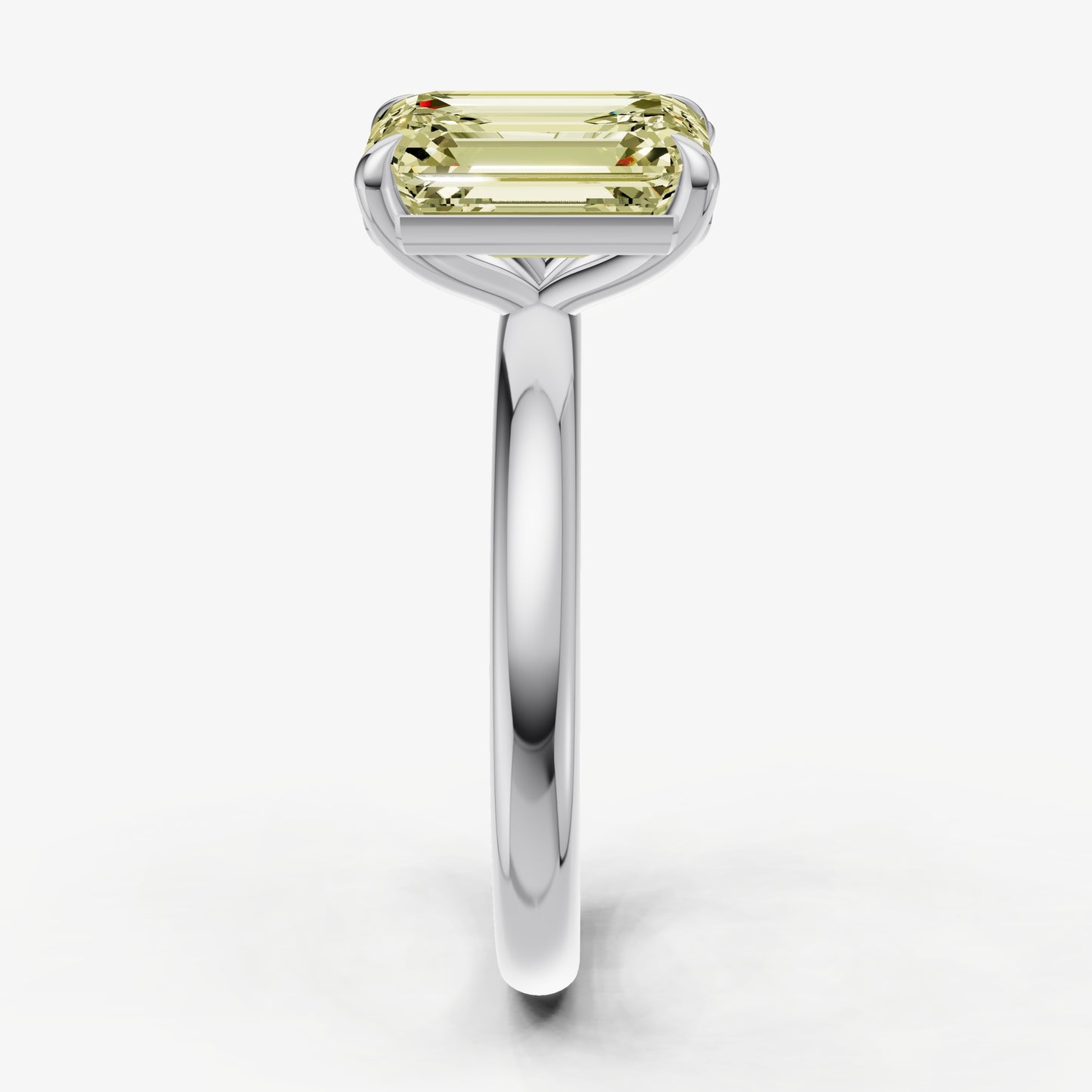 Yellow Diamond Toi et Moi Gemstone Engagement Ring