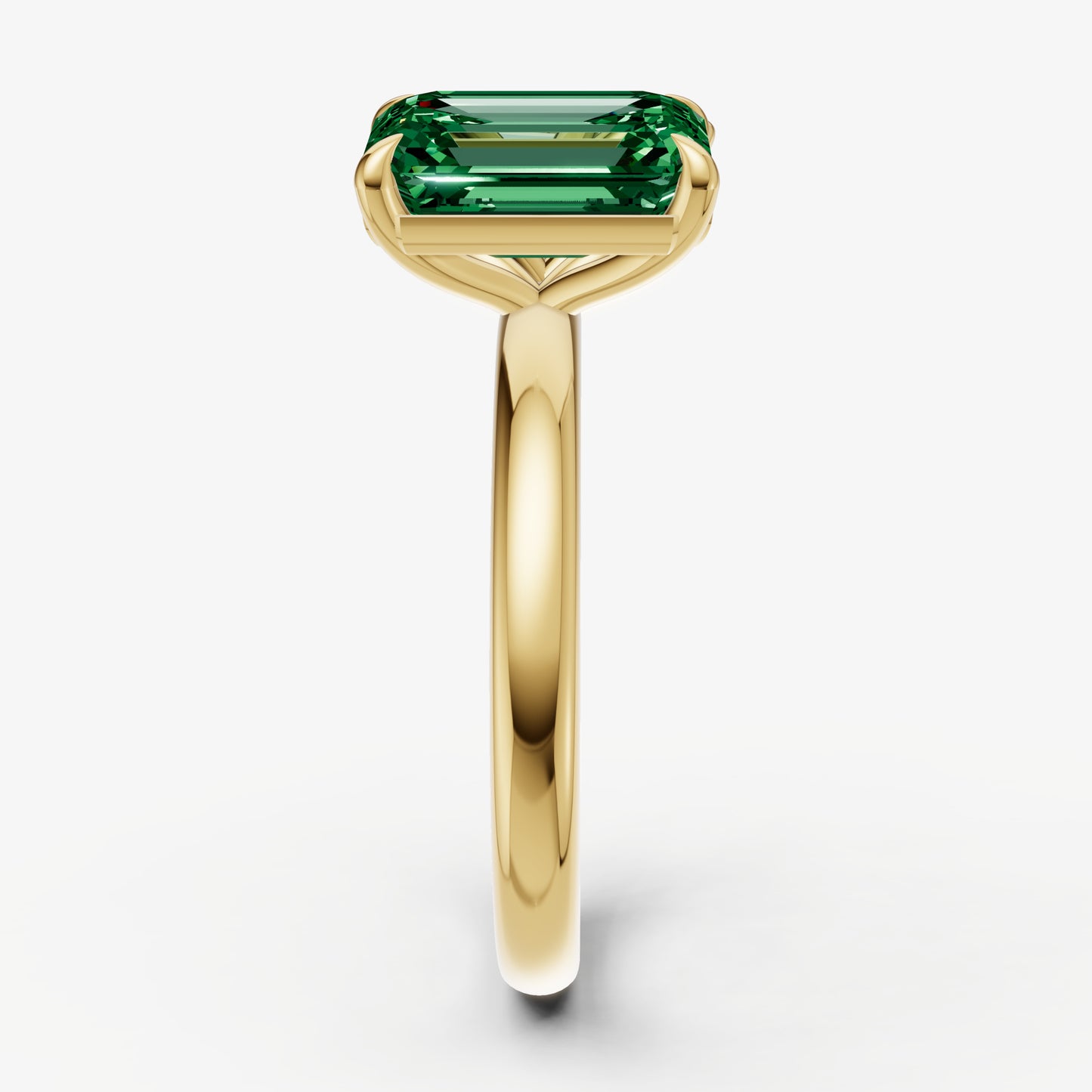 Emerald Toi et Moi Gemstone Engagement Ring
