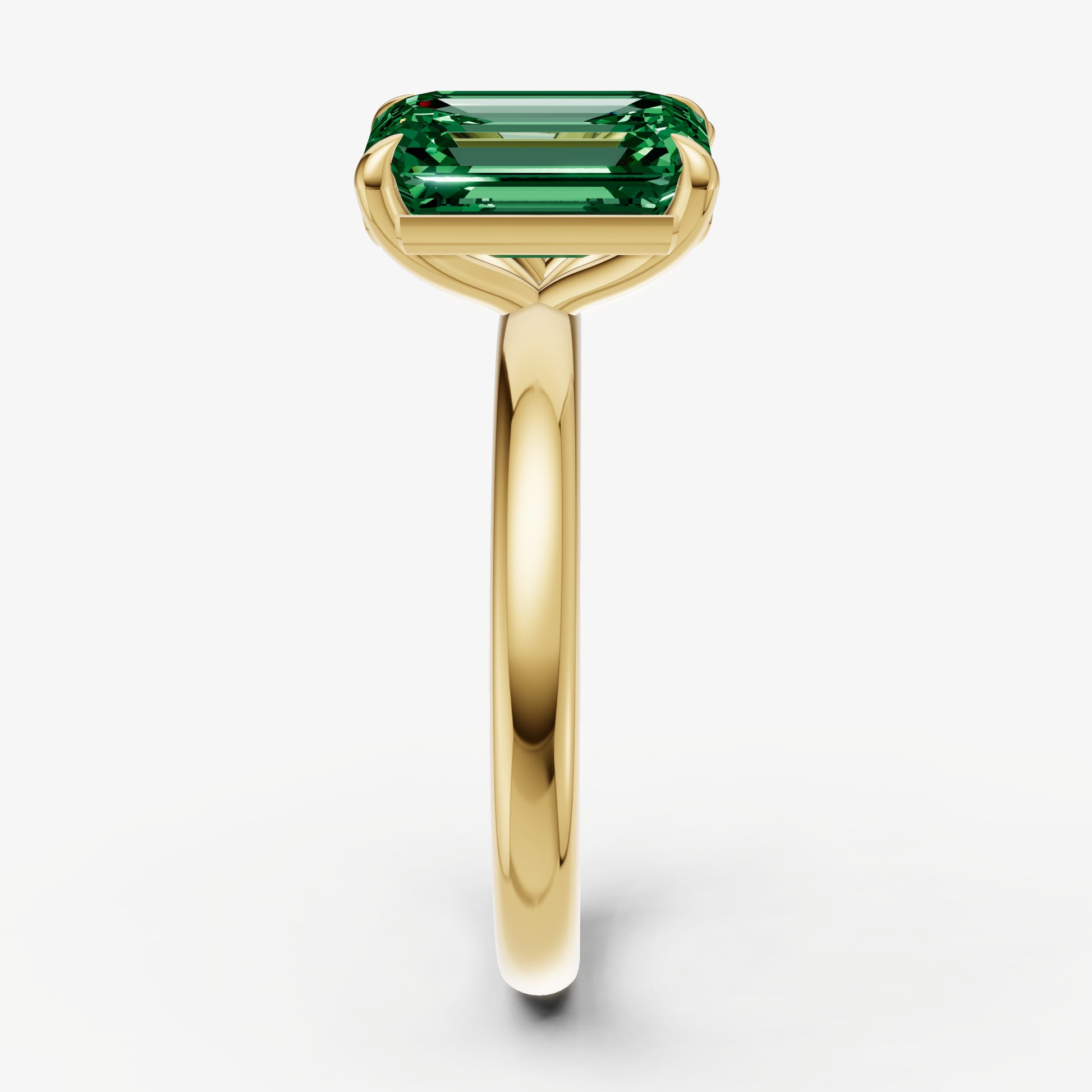 Emerald Toi et Moi Gemstone Engagement Ring
