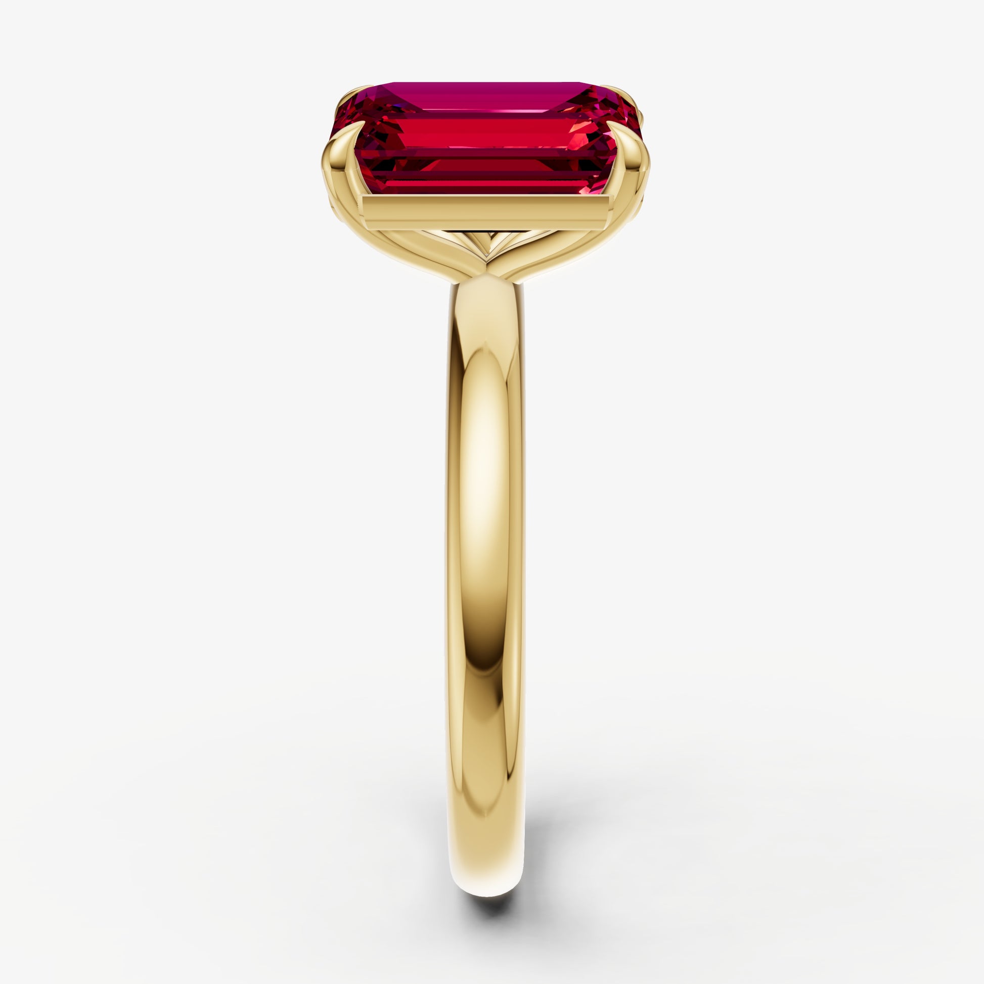 Ruby Toi et Moi Gemstone Engagement Ring