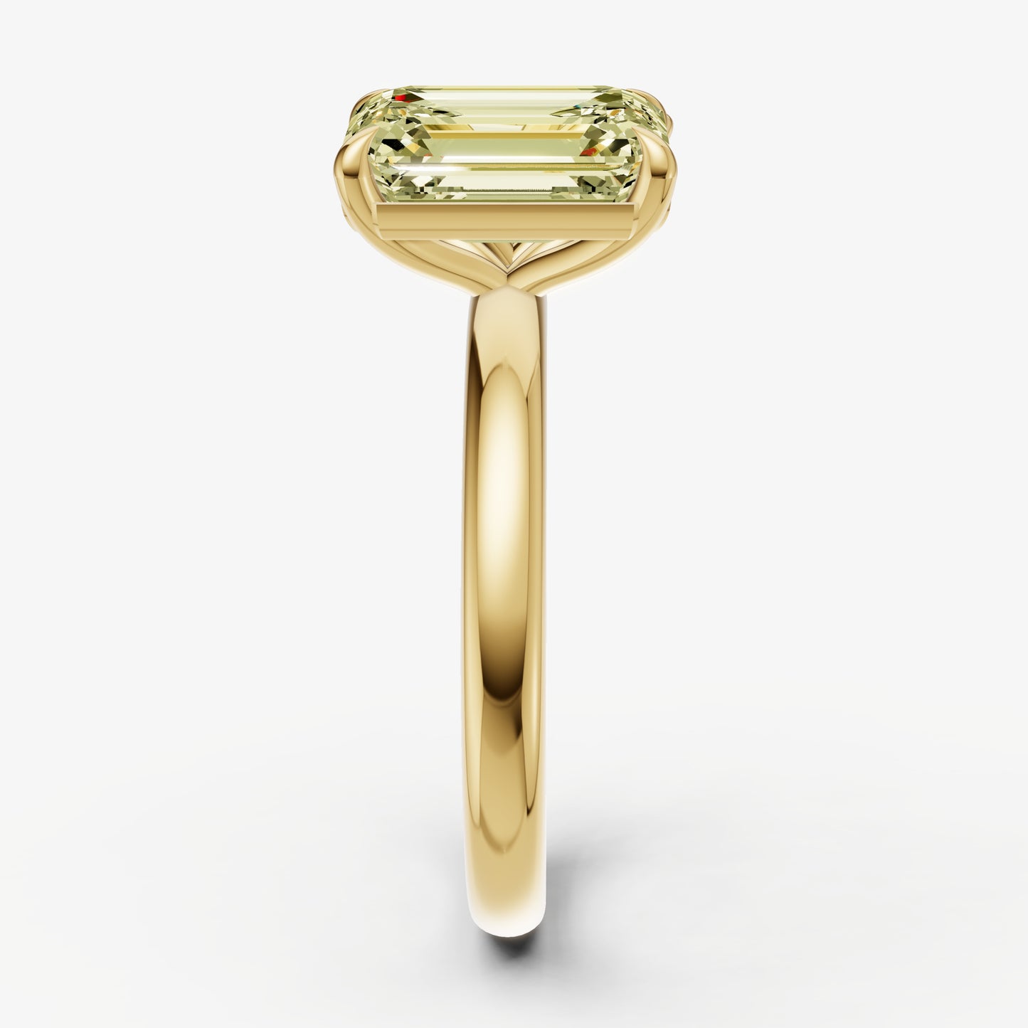Yellow Diamond Toi et Moi Gemstone Engagement Ring