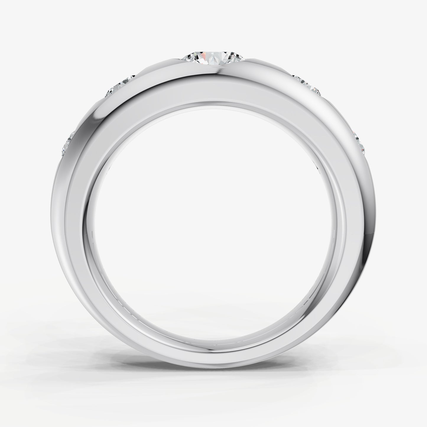 Round Gypsy 5-Stone Engagement Ring