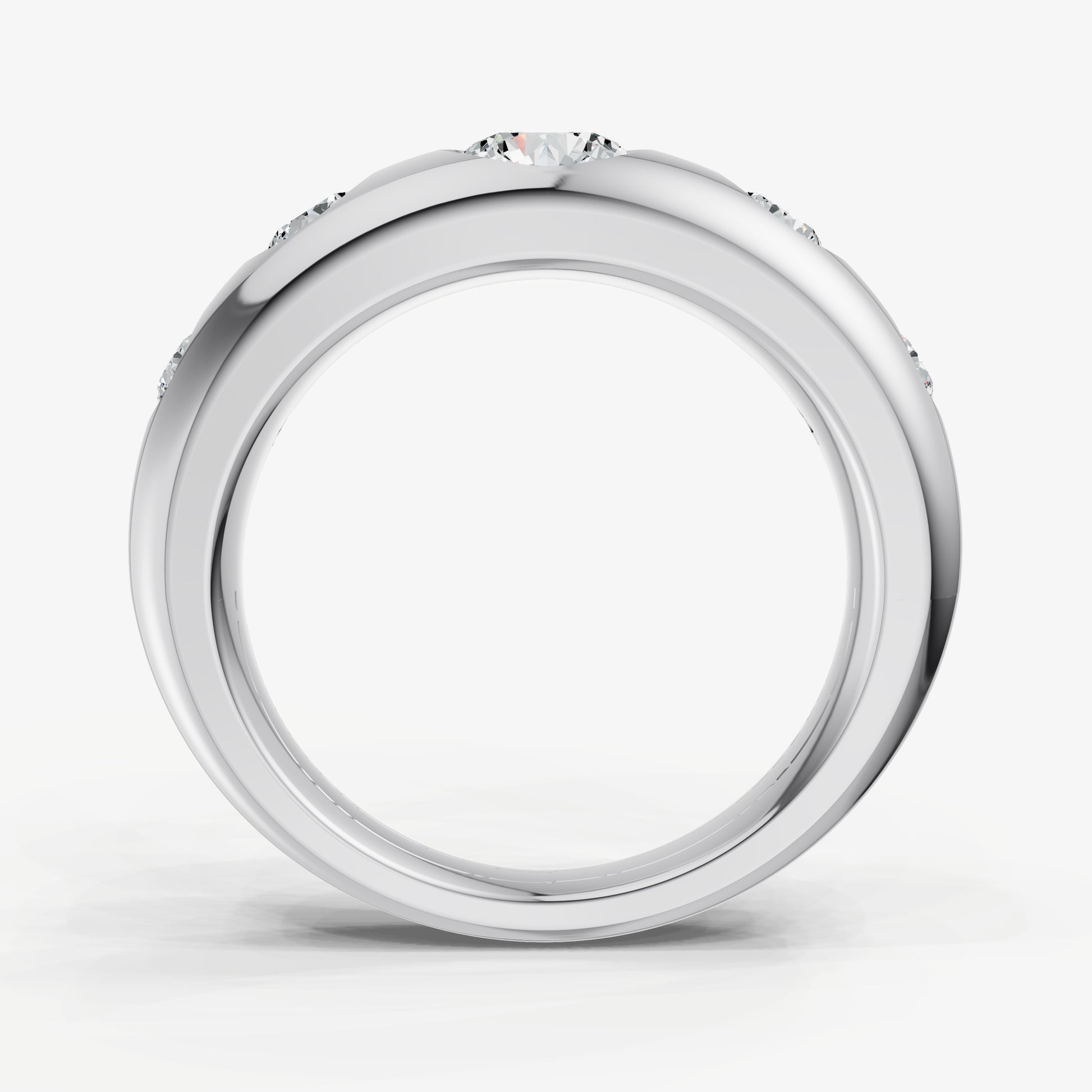 Round Gypsy 5-Stone Engagement Ring