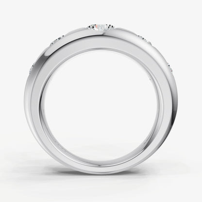 Round Gypsy 5-Stone Engagement Ring