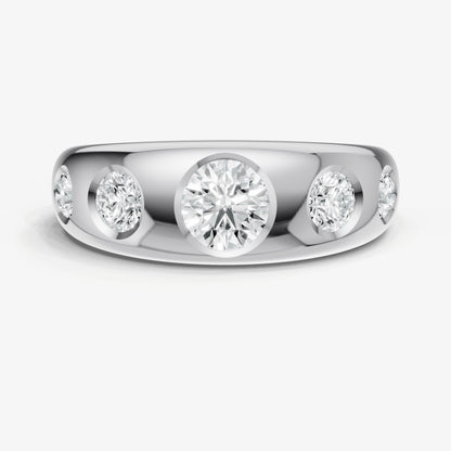 Round Gypsy 5-Stone Engagement Ring
