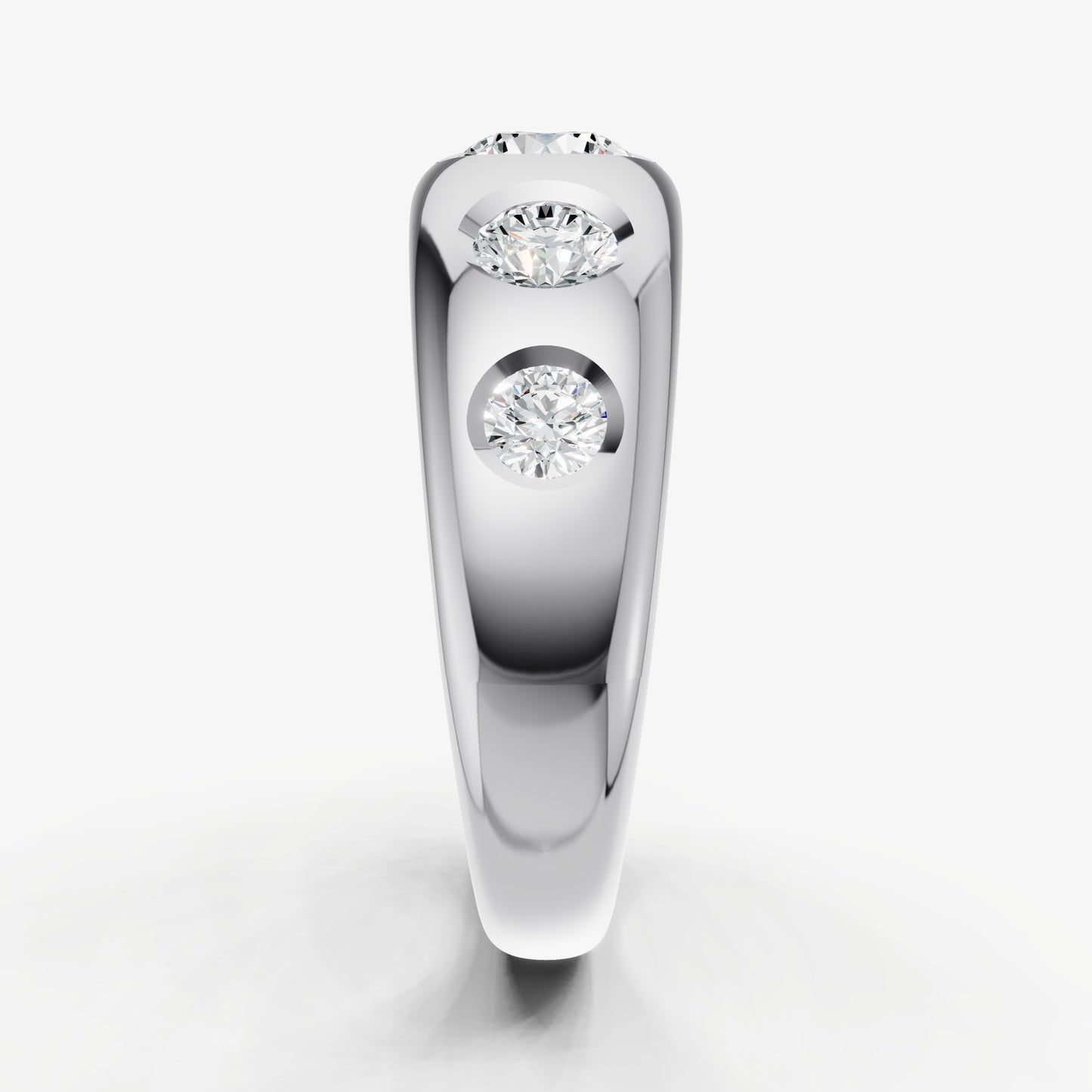 Round Gypsy 5-Stone Engagement Ring