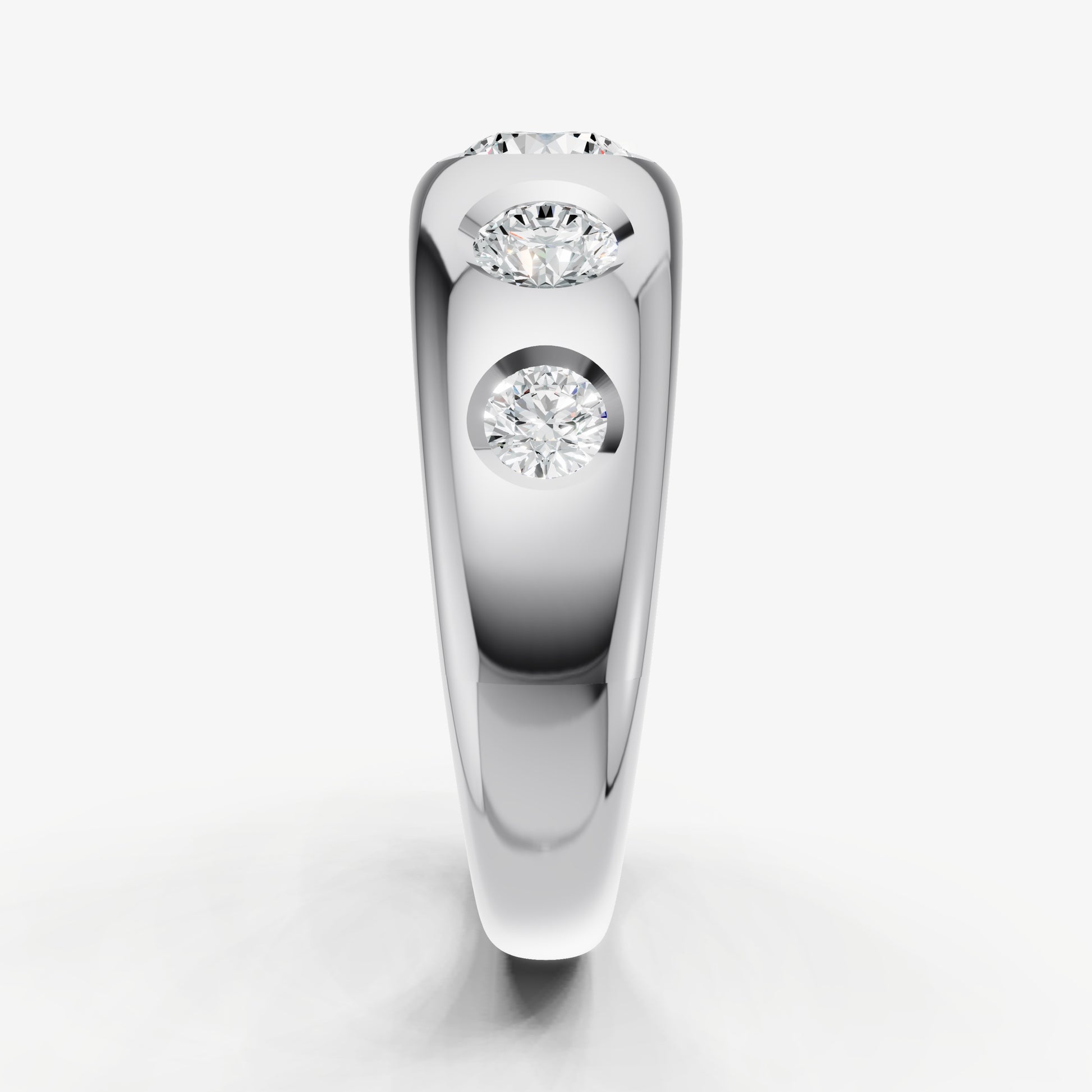 Round Gypsy 5-Stone Engagement Ring