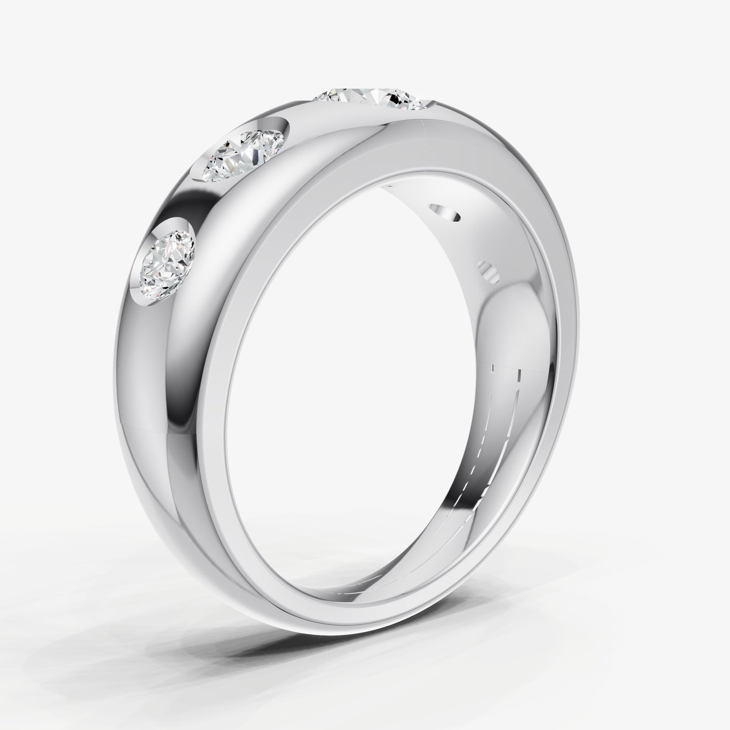 Round Gypsy 5-Stone Engagement Ring