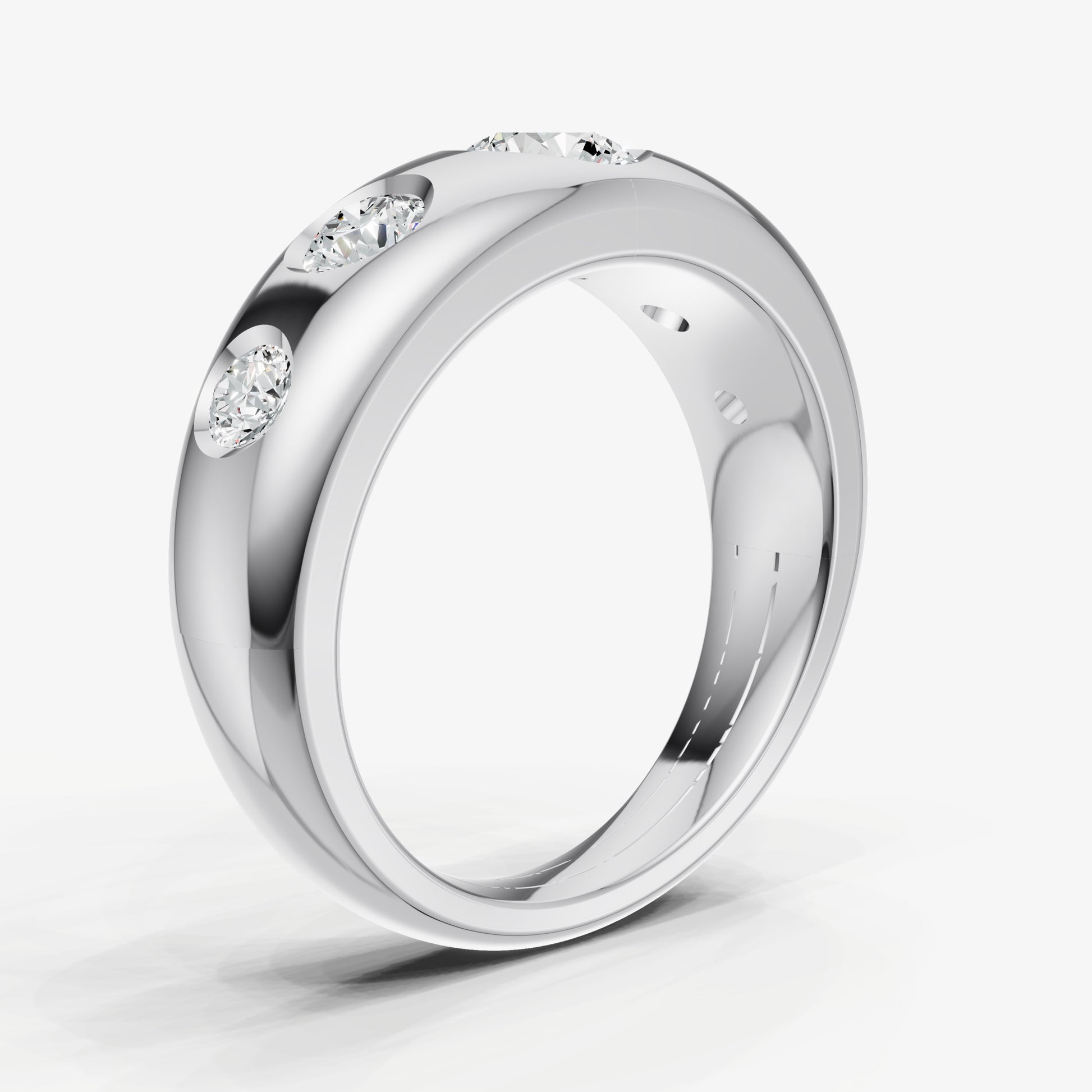 Round Gypsy 5-Stone Engagement Ring