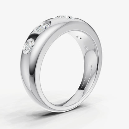 Round Gypsy 5-Stone Engagement Ring