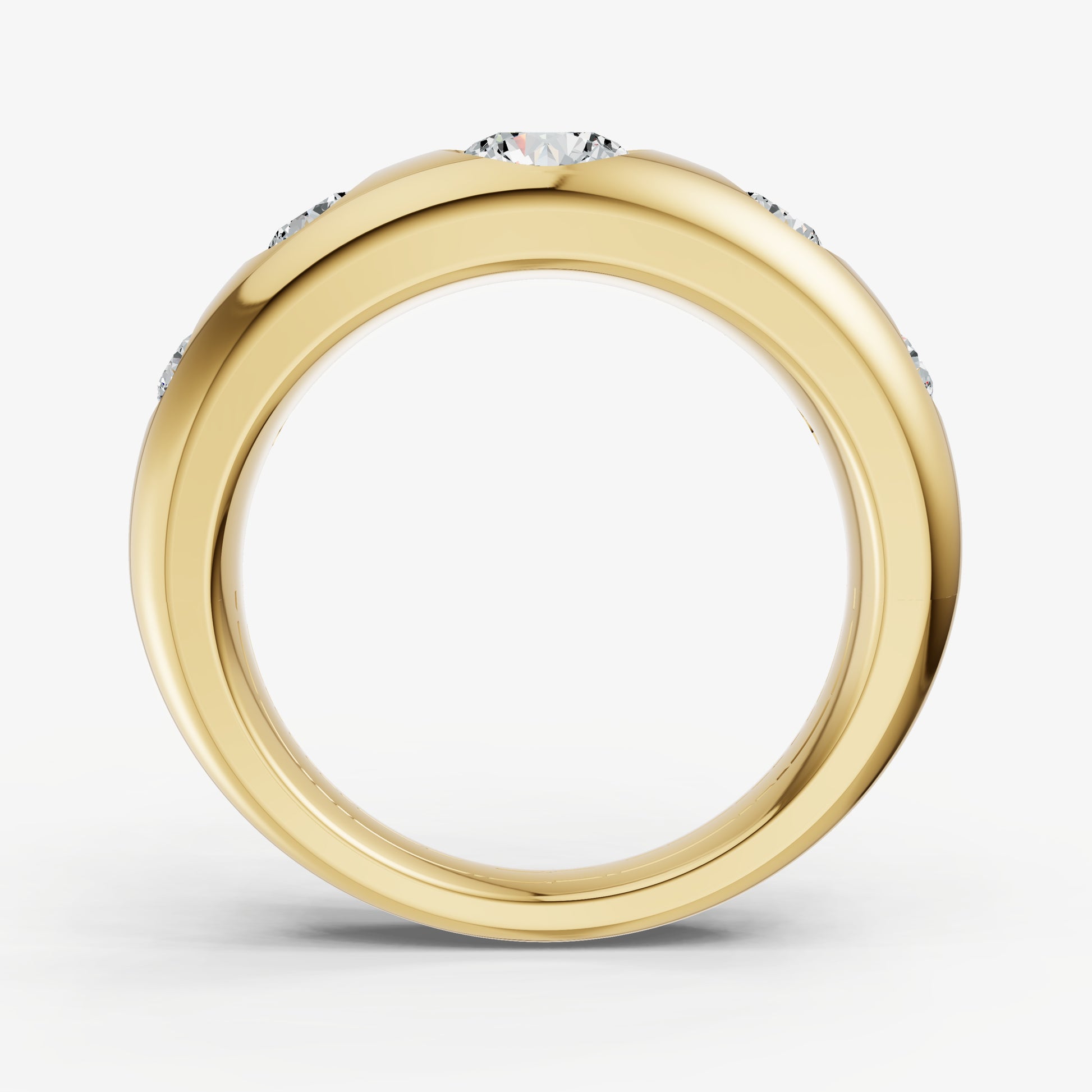 Round Gypsy 5-Stone Engagement Ring