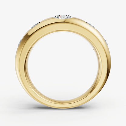 Round Gypsy 5-Stone Engagement Ring