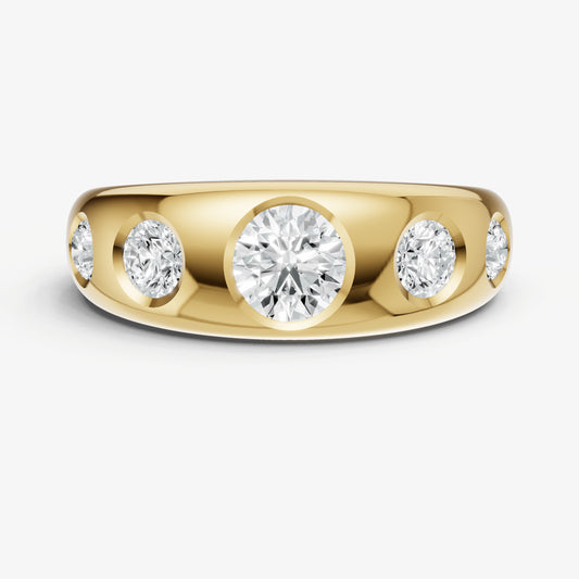 Round Gypsy 5-Stone Engagement Ring