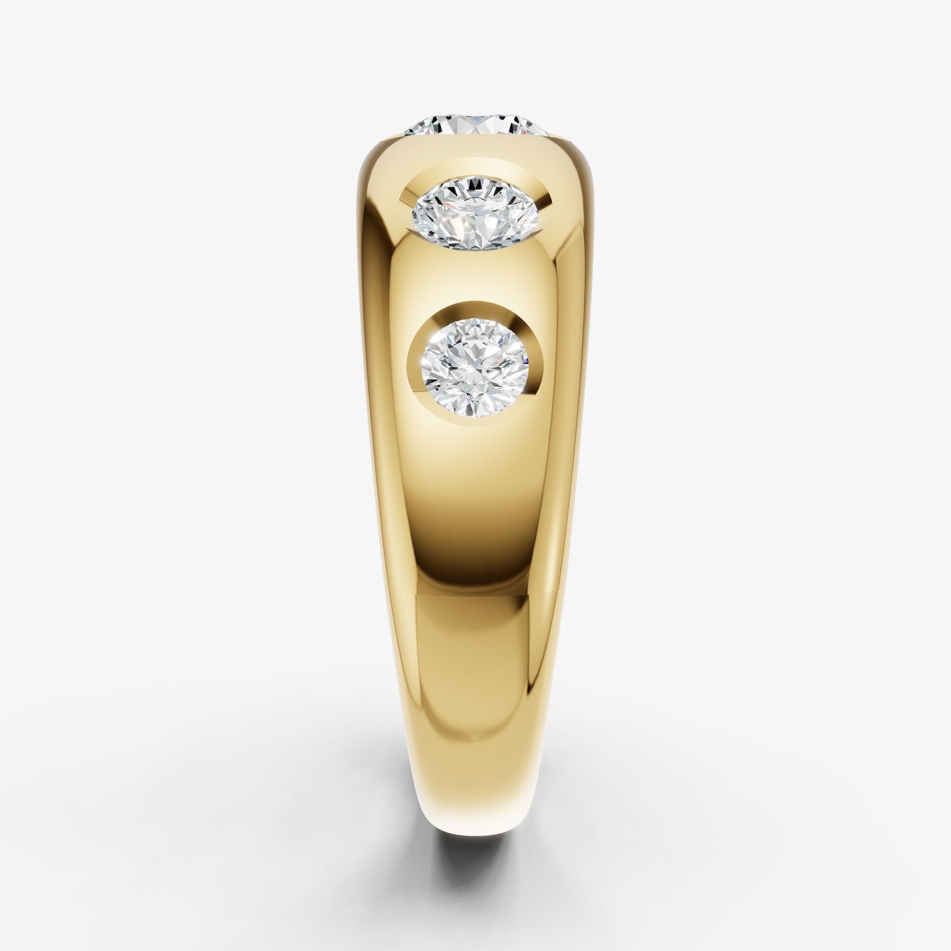 Round Gypsy 5-Stone Engagement Ring