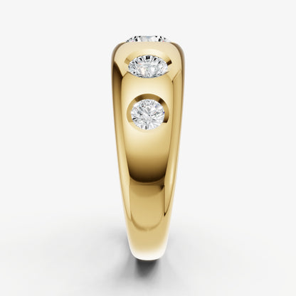 Round Gypsy 5-Stone Engagement Ring