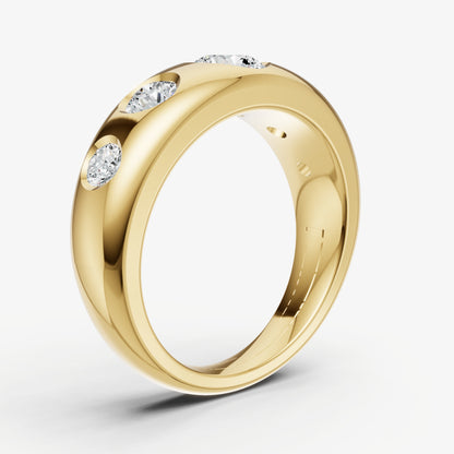 Round Gypsy 5-Stone Engagement Ring