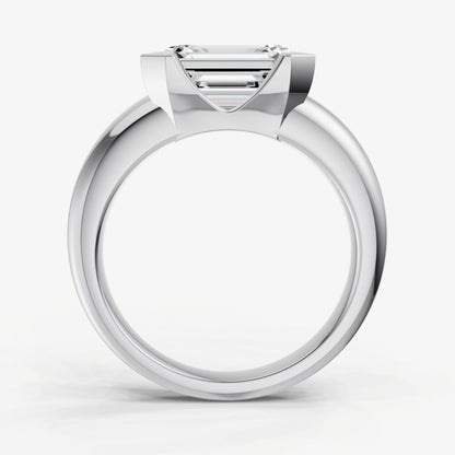 Emerald Signature Half Bezel East-West Engagement Ring
