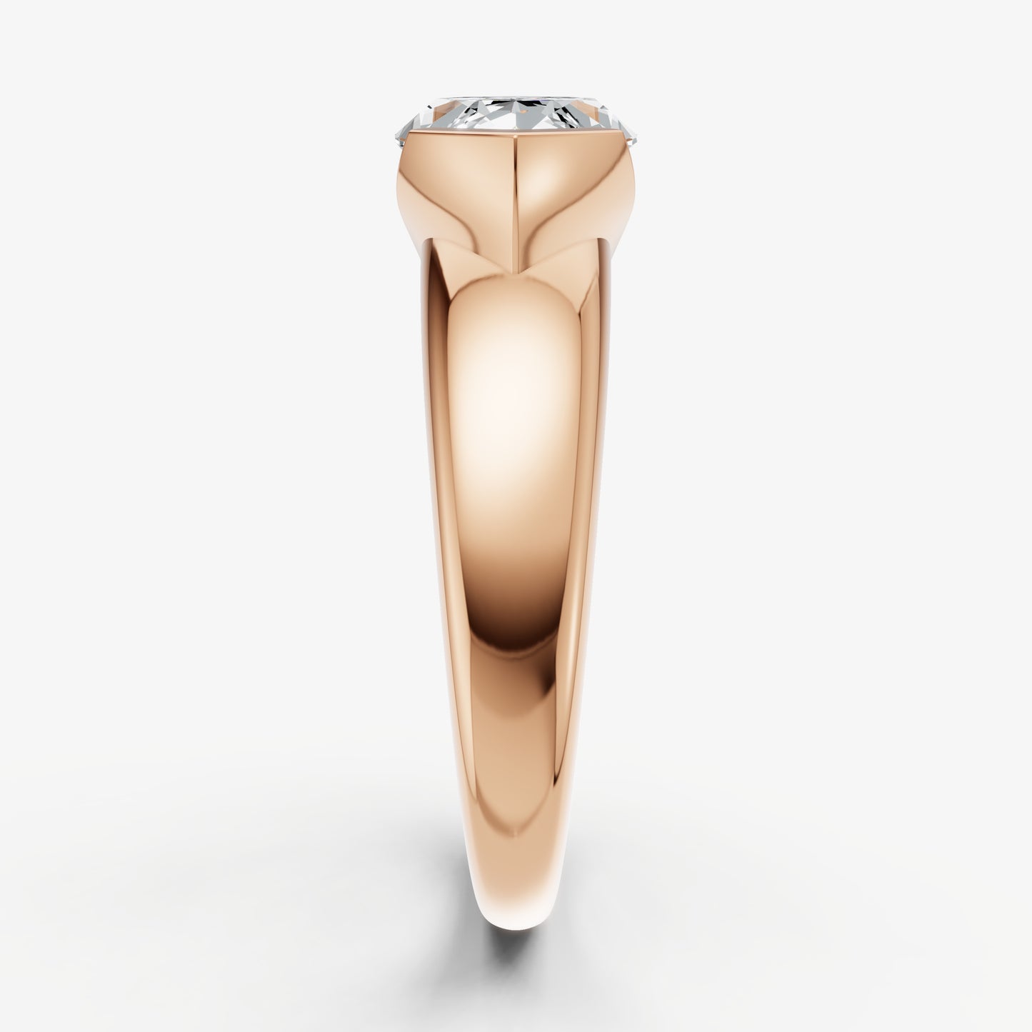 Marquise Signature Half Bezel East-West Engagement Ring