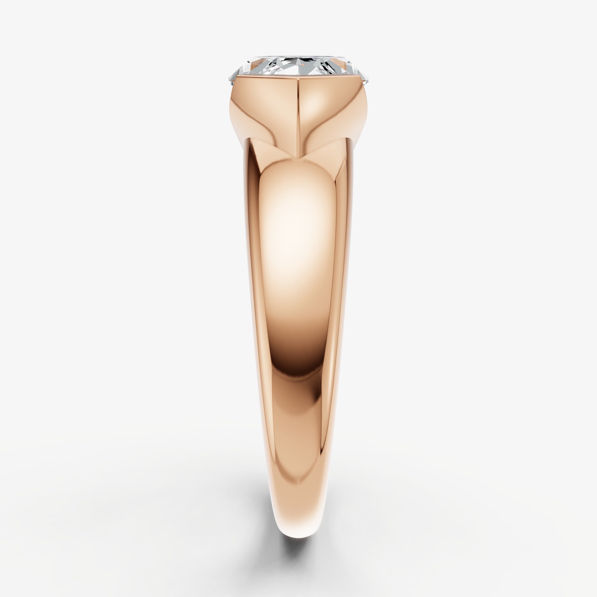 Marquise Signature Half Bezel East-West Engagement Ring